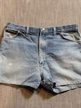 C.C. Scott for H.I.S. Vintage Mens Denim Shorts Light Wash Blue Size 36 12 51